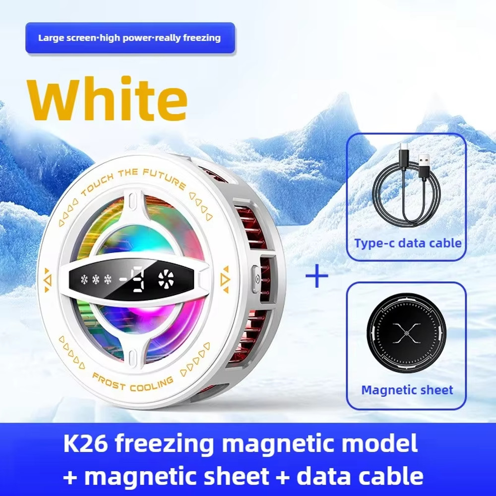 Mobile Cooler With Magnetic Back Clip RGB Light 2 In 1 Semiconductor Radiator For IOS Android PUBG 5