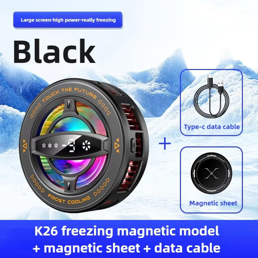 Mobile Cooler With Magnetic Back Clip RGB Light 2 In 1 Semiconductor Radiator For IOS Android PUBG 6