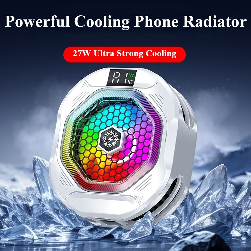TH12 Pro 27W Phone Cooler Magnetic Ice Cooling, Clip-on Gaming Cooler, Strong Fast Chill, Temperature Control