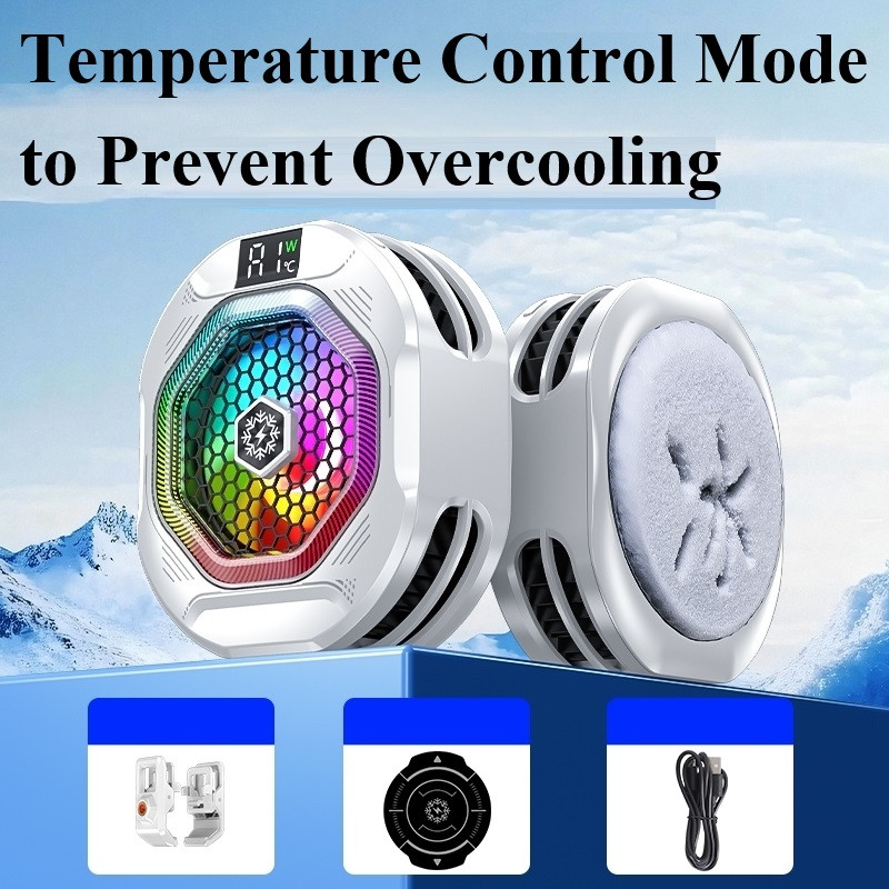 TH12 Pro 27W Phone Cooler Magnetic Ice Cooling, Clip-on Gaming Cooler, Strong Fast Chill, Temperature Control