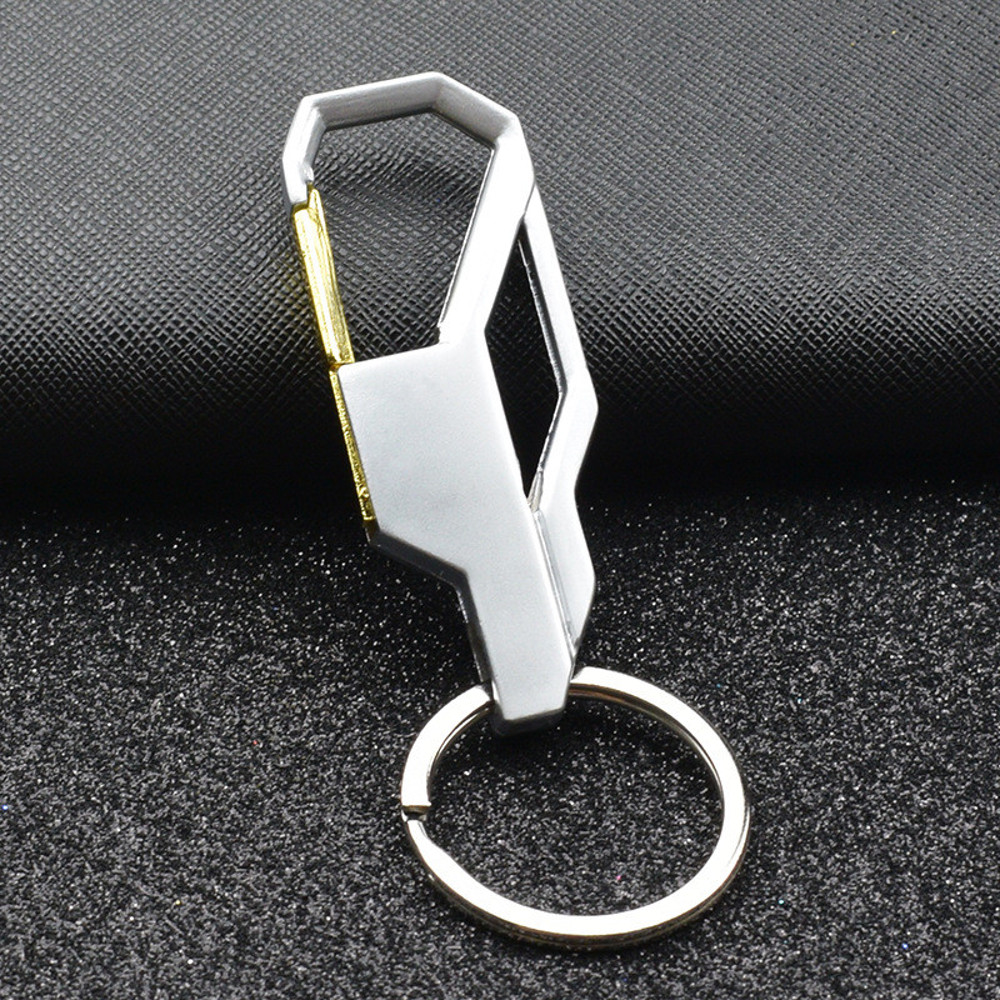 Silver Metal Punk Key Ring, Inlay Keychain for Classic Car Keys, Stylish Gift for Men and Women, Romantic Key Chain