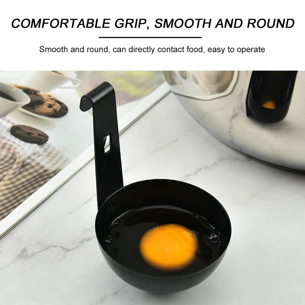 Nonstick Large Poached Egg Maker, Egg Boiled Holder Rack, Kitchen Cooker Gadgets for Home Use