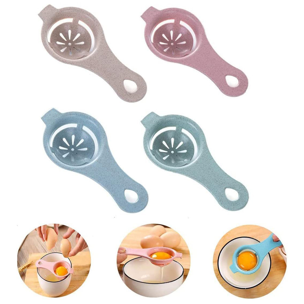 Food Grade Egg Separator Divider Wheat Stalk Egg Yolk Separator Tool, Baking Kitchen Gadgets, Raw Egg White Filter