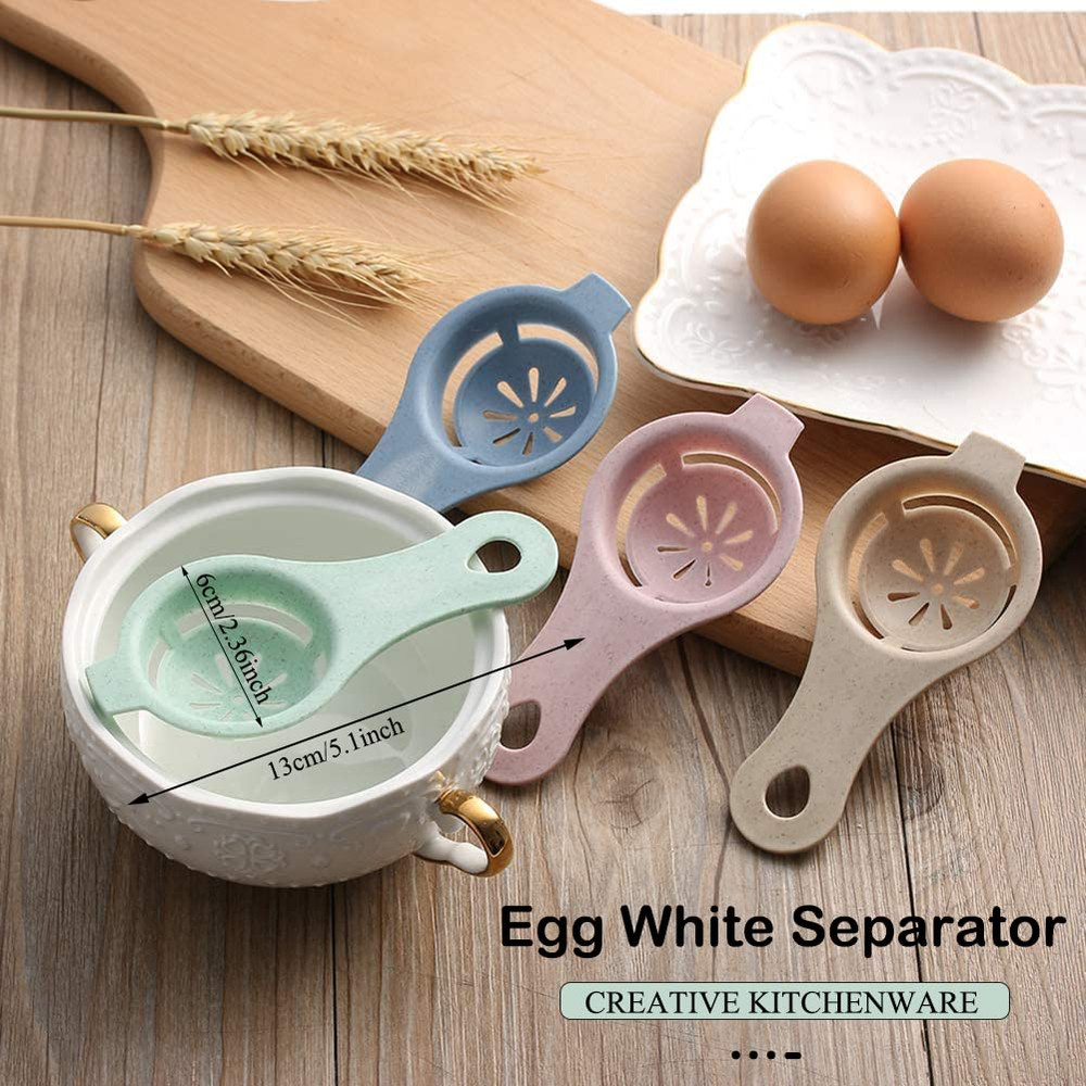 Food Grade Egg Separator Divider Wheat Stalk Egg Yolk Separator Tool, Baking Kitchen Gadgets, Raw Egg White Filter