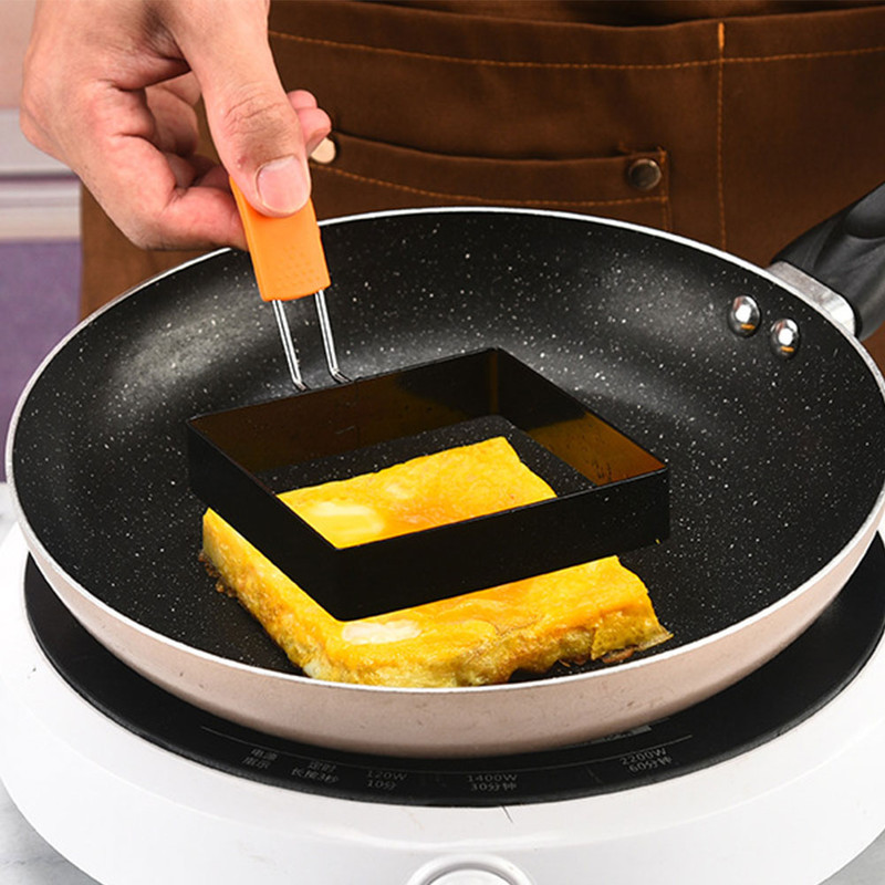 Nonstick Stainless Steel Egg Ring Square Pancake Mold Muffin Omelet Maker Cooking Tool For Kitchen 5
