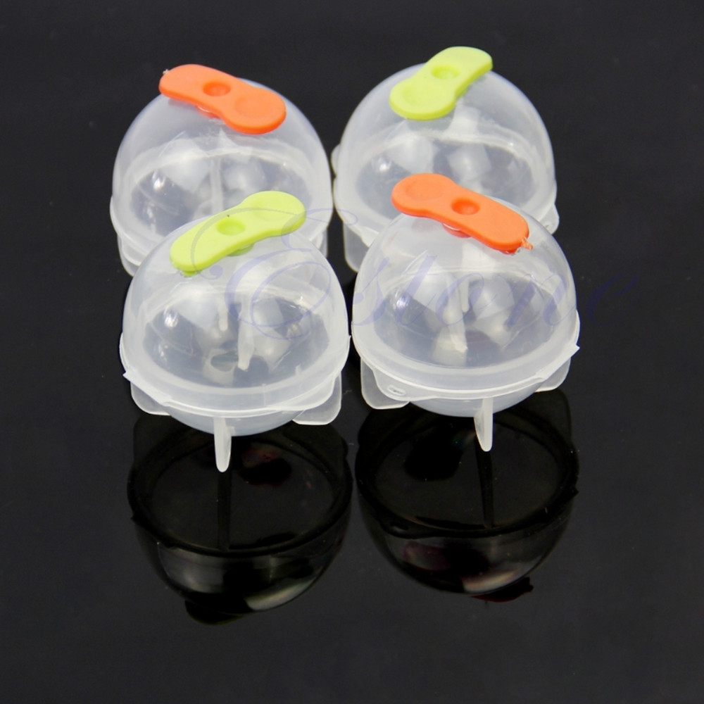Reusable 4pcs Ice Tray Cube Set, Round Sphere Ball Maker, Plastic 35mm Mold Mould for Party and Home Drinks