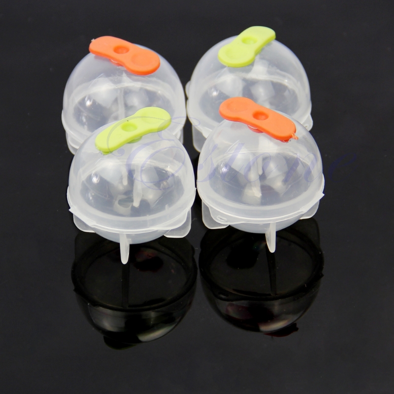 Reusable 4pcs Ice Tray Cube Set, Round Sphere Ball Maker, Plastic 35mm Mold Mould for Party and Home Drinks