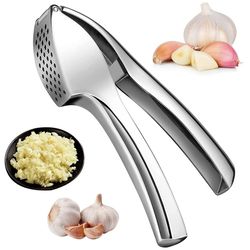 detachable press metal mincer crusher, easy to squeeze and clean, kitchen tool for garlic cloves and herbs