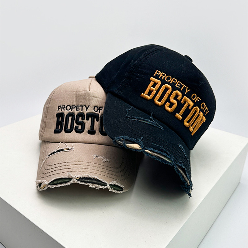 New Unisex Letter Embroidery Baseball Hats, Breathable Personal Sunshade Peaked Caps, Versatile Fashion Retro Style