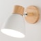 Modern Nordic LED Wall Lamp With Switch, Iron Wall Light E27 Wooden Base, Bedroom Living Room Macaroon Home Decor