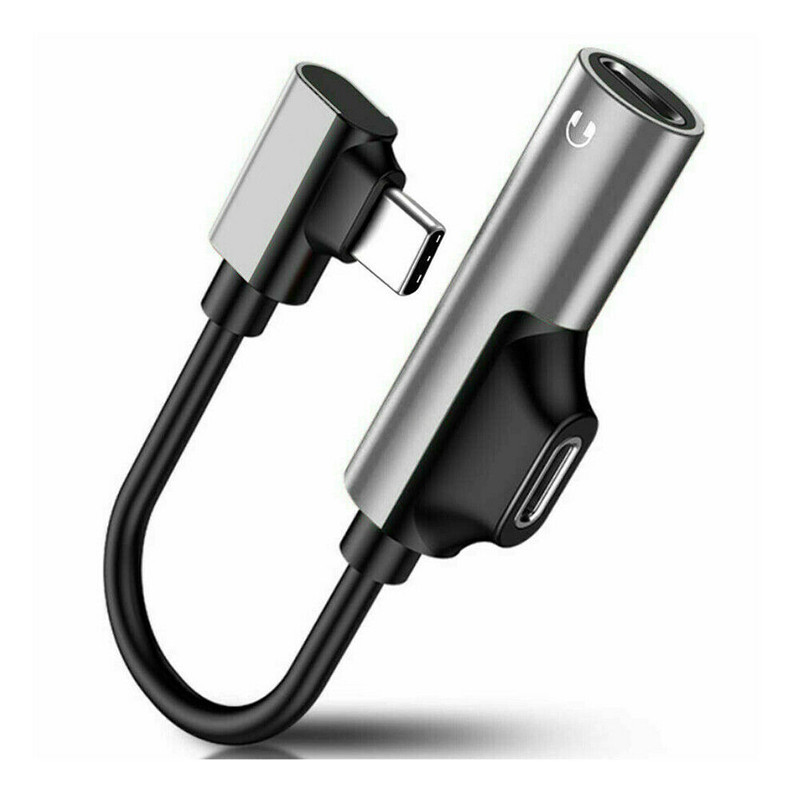 USB C To 35 Plug Headphone Jack Splitter 2 In 1 Type C 35mm AUX Adapter Earphone Audio Converter Fo 7