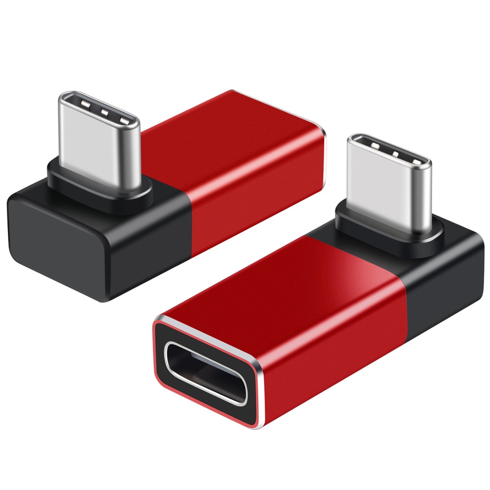 Hannord USB 90 Degree Type-C Adapter 40Gbps Fast Data Transfer, Thunderbolt 4 Mobile Conversion Head, 2 Pack