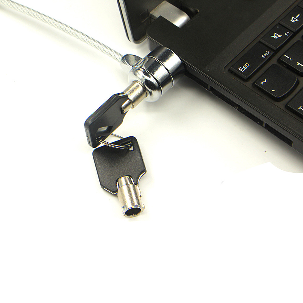 Notebook PC Laptop Anti Theft Lock, New Laptop Computer Security Cable Chain with Key, Universal Notebook Lock