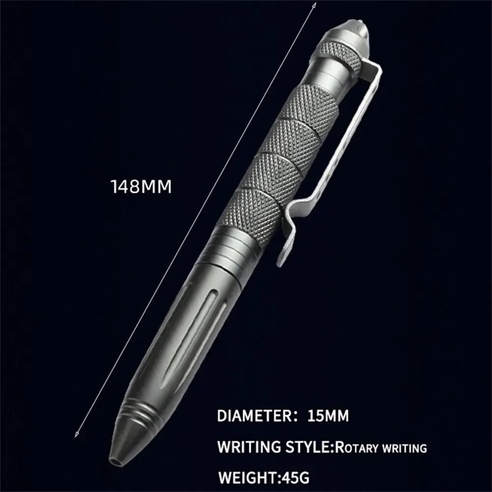 High Quality Self Defense Pen Aluminum Glass Breaker Multi Functional Tactical Pen Steel Anti Skid 1