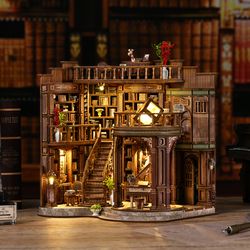 diy handmade toy sets, book house assembly, architecture, miniature kits, book models, ornaments, room decorations