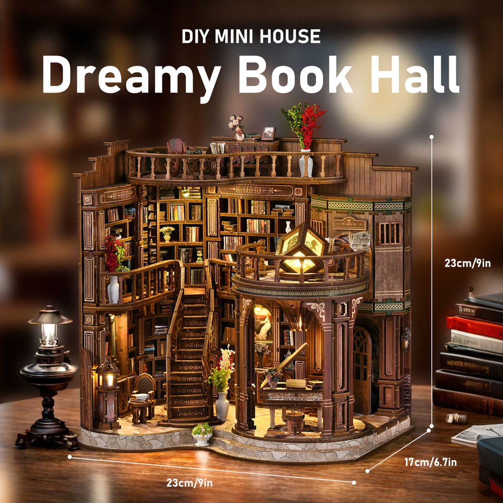 DIY handmade toy sets, book house assembly, architecture, miniature kits, book models, ornaments, room decorations
