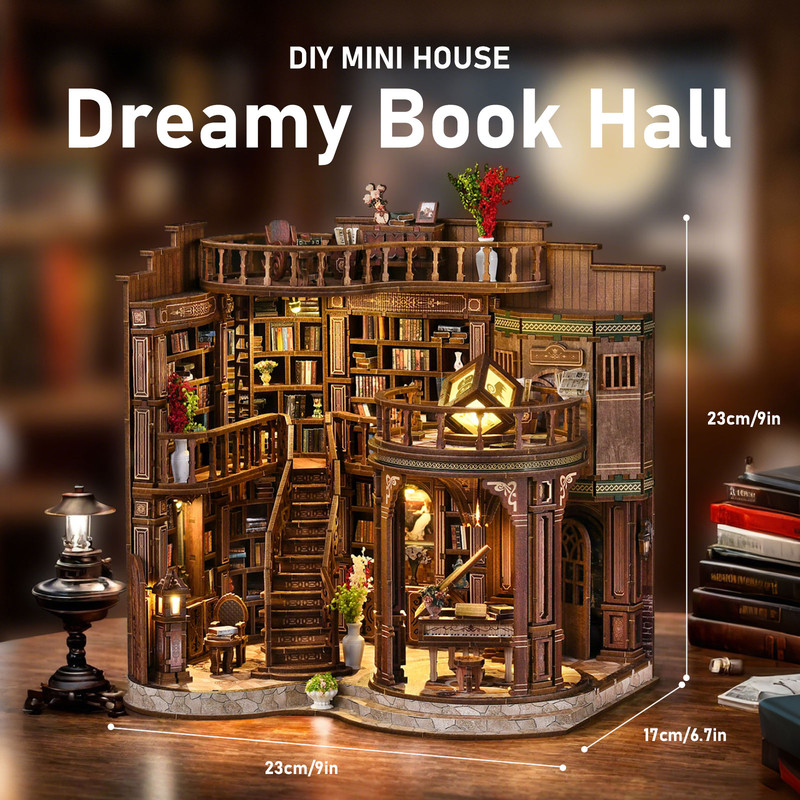 DIY handmade toy sets, book house assembly, architecture, miniature kits, book models, ornaments, room decorations