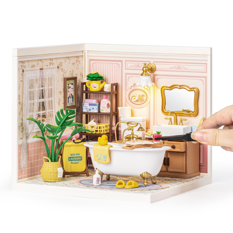 DIY Miniature House Kit, Creative Dollhouse Model Building Kit, Birthday Gifts for Adults and Kids, Fun Craft Kit