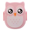 Cute Owl Bento Box for Kids, Portable Lunch Box with Compartments, Cartoon Food Container for School or Office