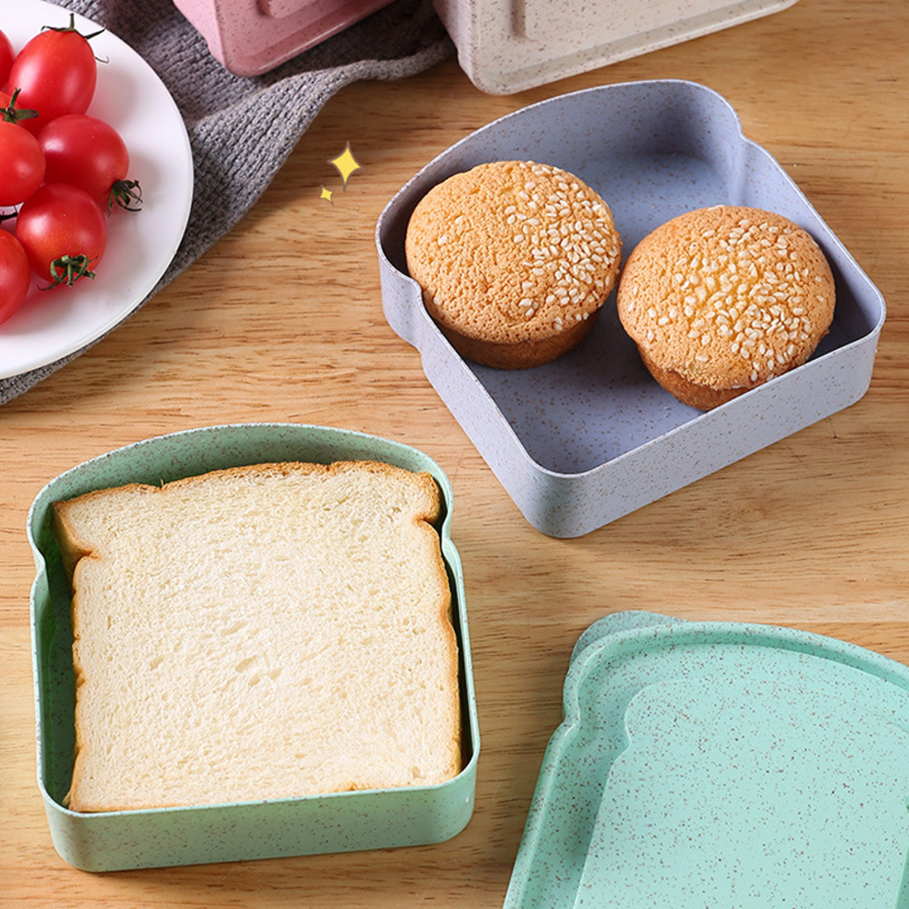 EcoFriendly Lunch Box With Lid Reusable Sandwich Containers Food Storage Box For School Picnic Offi 2