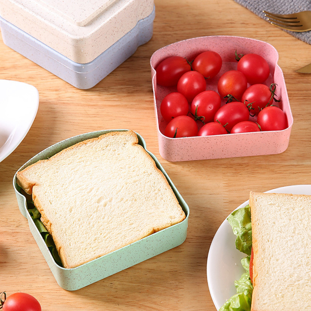 EcoFriendly Lunch Box With Lid Reusable Sandwich Containers Food Storage Box For School Picnic Offi 3