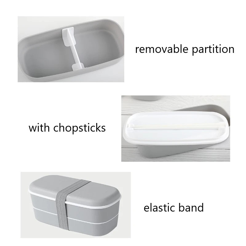 Portable Outdoor Leak Proof Lunch Box, Simple Style Layered Japanese Bento Box, Kitchen Accessories Tableware