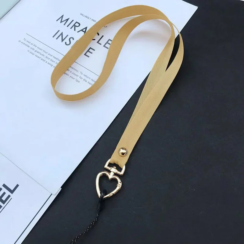 Universal Cell Phone Crossbody Lanyard Strap Adjustable, Metal Heart Phone Strap Neck, Anti Lost Hanging Rope