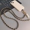 Womens Color Long Crossbody Phone Lanyard Pearl Pickup Chain Long Neck Shoulder Strap Universal Ant 0