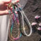 Crystal Glitter Phone Lanyard, Wrist Strap Keychain, Anti Lost Rope for iPhone 16 Samsung, Universal Bling Hanging Cord