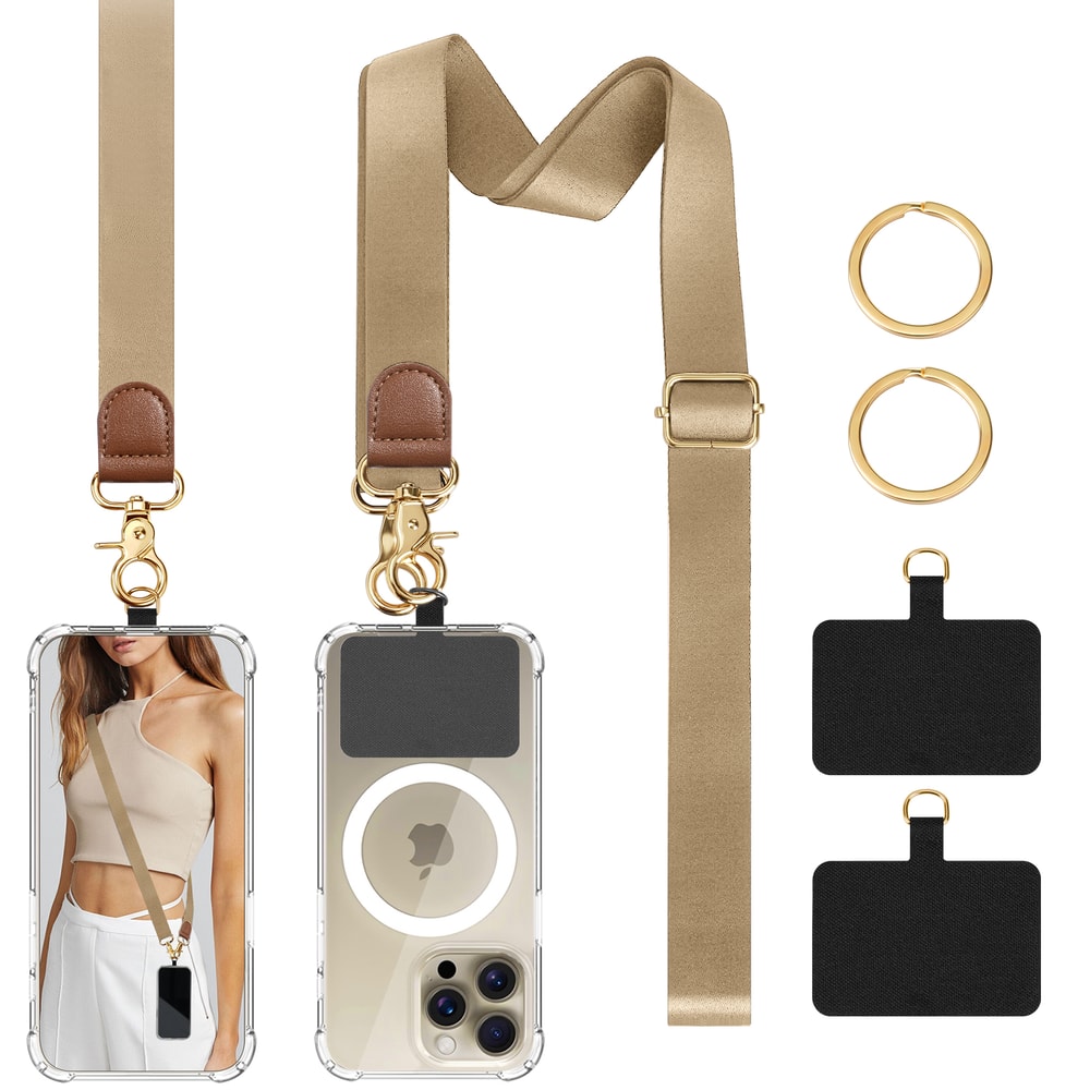 Universal Cell Phone Neck Lanyard, Phone Lanyard Crossbody Wrist Strap, Adjustable Anti-Theft Strap for All Smartphone