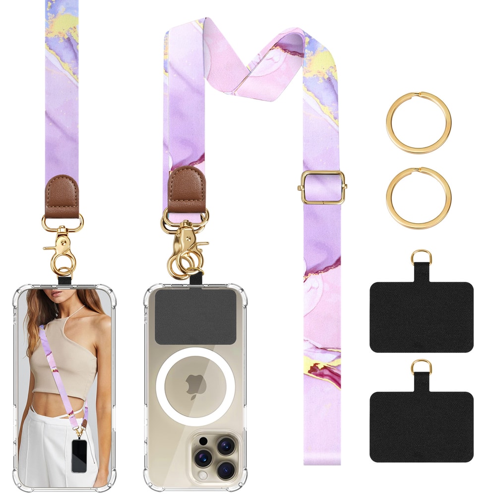 Universal Cell Phone Neck Lanyard, Phone Lanyard Crossbody Wrist Strap, Adjustable Anti-Theft Strap for All Smartphone