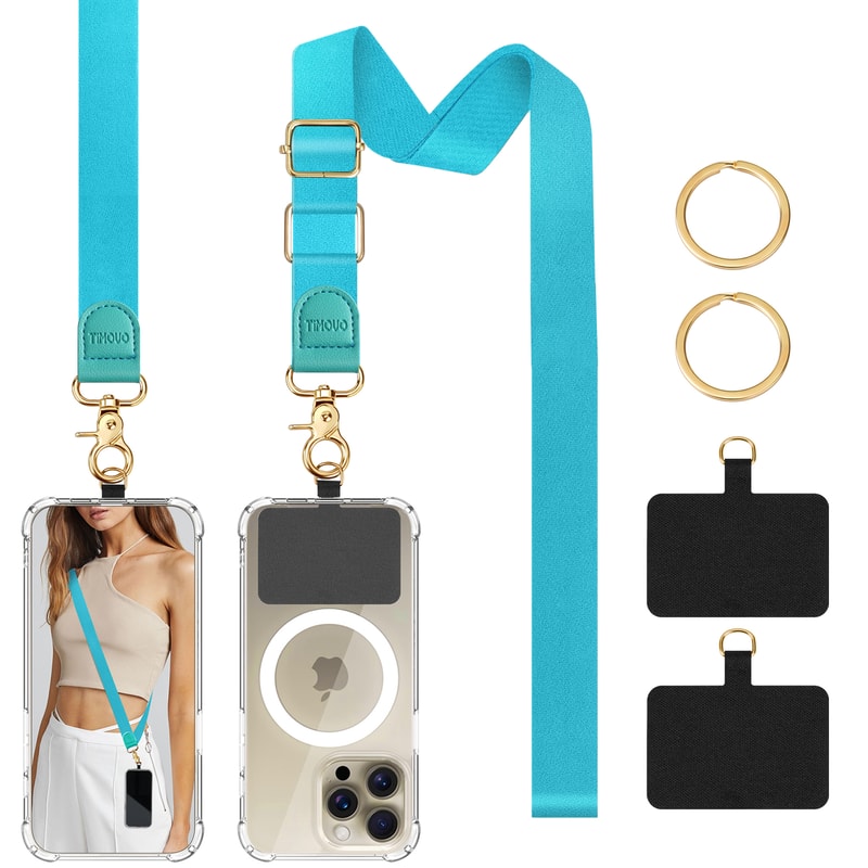 Universal Cell Phone Neck Lanyard, Phone Lanyard Crossbody Wrist Strap, Adjustable Anti-Theft Strap for All Smartphone