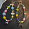 Colorful Summer Beaded Phone Chain, Sausage Dog Bag Pendant, Phone Case Hanging Rope for Girls
