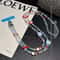 Cute Mobile Phone Chain Crossbody, Handmade Beaded Strap Chain, Plaid Square Strawberry Love Lanyard for Fashion Trend