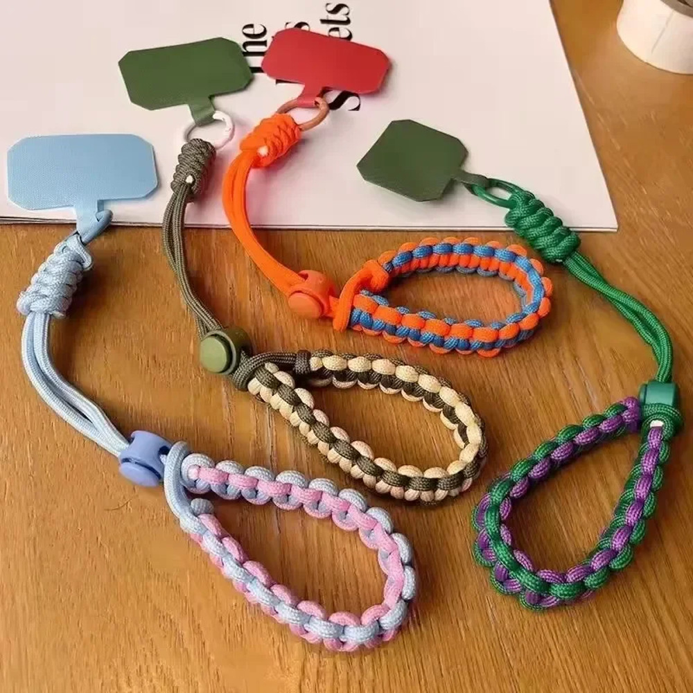 Adjustable Handwoven Universal Mobile Phone Wrist Strap, Outdoor Short Lanyard, Anti-Drop Rope for Any Phone Case