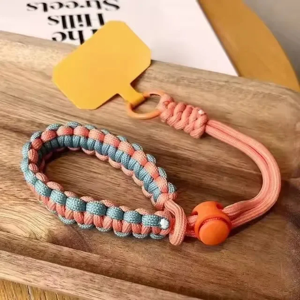 Adjustable Handwoven Universal Mobile Phone Wrist Strap, Outdoor Short Lanyard, Anti-Drop Rope for Any Phone Case
