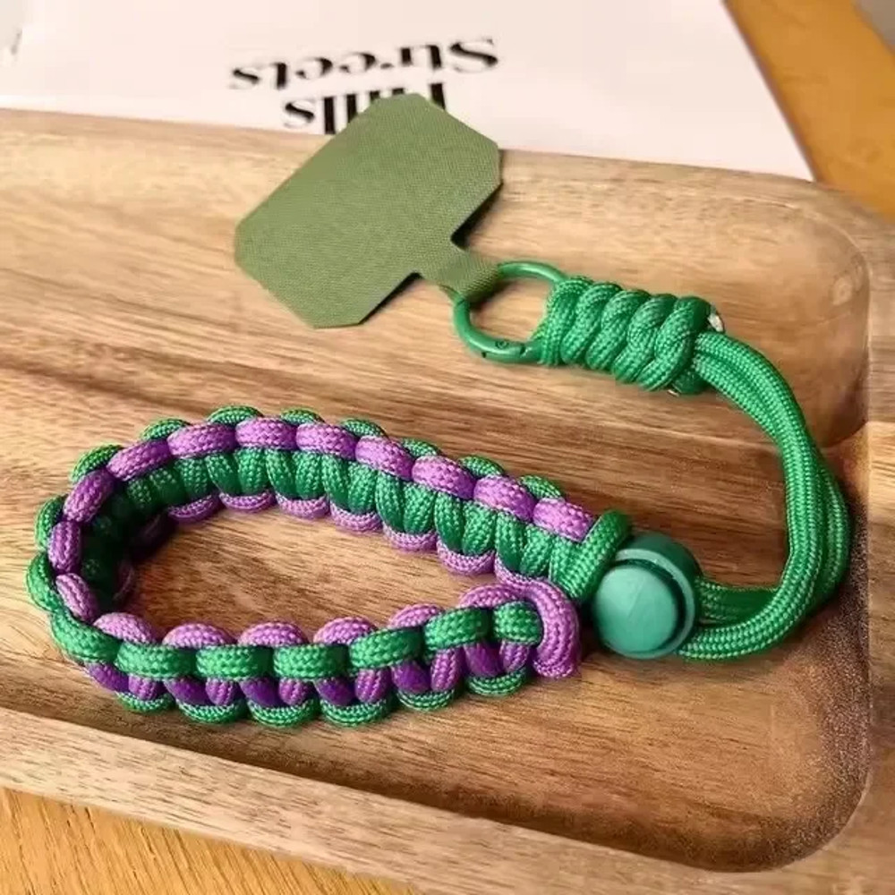Adjustable Handwoven Universal Mobile Phone Wrist Strap, Outdoor Short Lanyard, Anti-Drop Rope for Any Phone Case