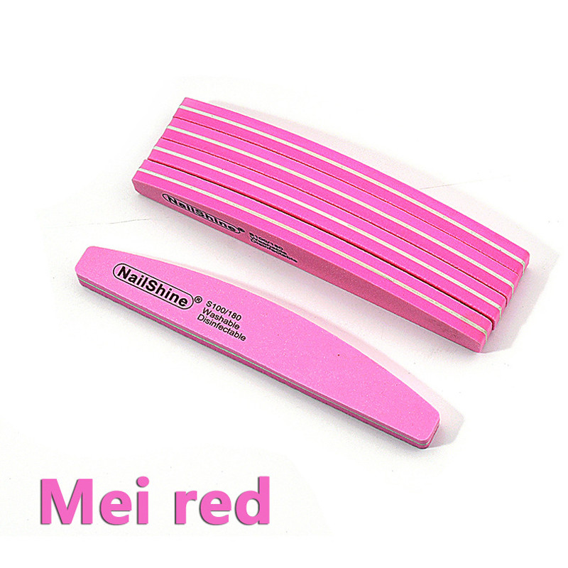 Halfmoon Nail Buffers File Tools, Dual Side 100/180 Polishing Grinding, Manicure Pedicure Essentials