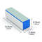 4 Way Blue Core Nail Buffer Blocks 2Pcs Set, Multi Grit Manicure Tools for Shaping, Smoothing, Glossy Salon Finish
