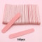 Pink Wooden Nail Files 8.5cm Manicure Tool, Eco Friendly Reusable Buffing Stick for Nails Care Beauty Salon Use