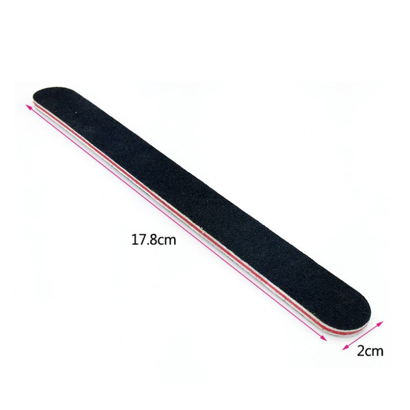 Professional Nail Buffer Nailfile Black Sandpaper, Strong Straight Lime, 100 180 Angle Buffing Sanding Files for Salon