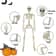 Halloween Shape Skeleton Human Shape Bones Posable Skeleton Haunted House Horror Props Halloween Ho