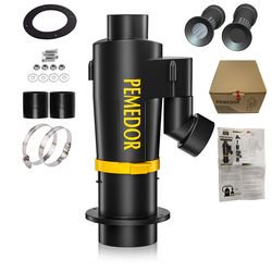 high efficiency 2 cyclone dust separator with 2 filters, woodworking dust collector for shop vacs and extractor system