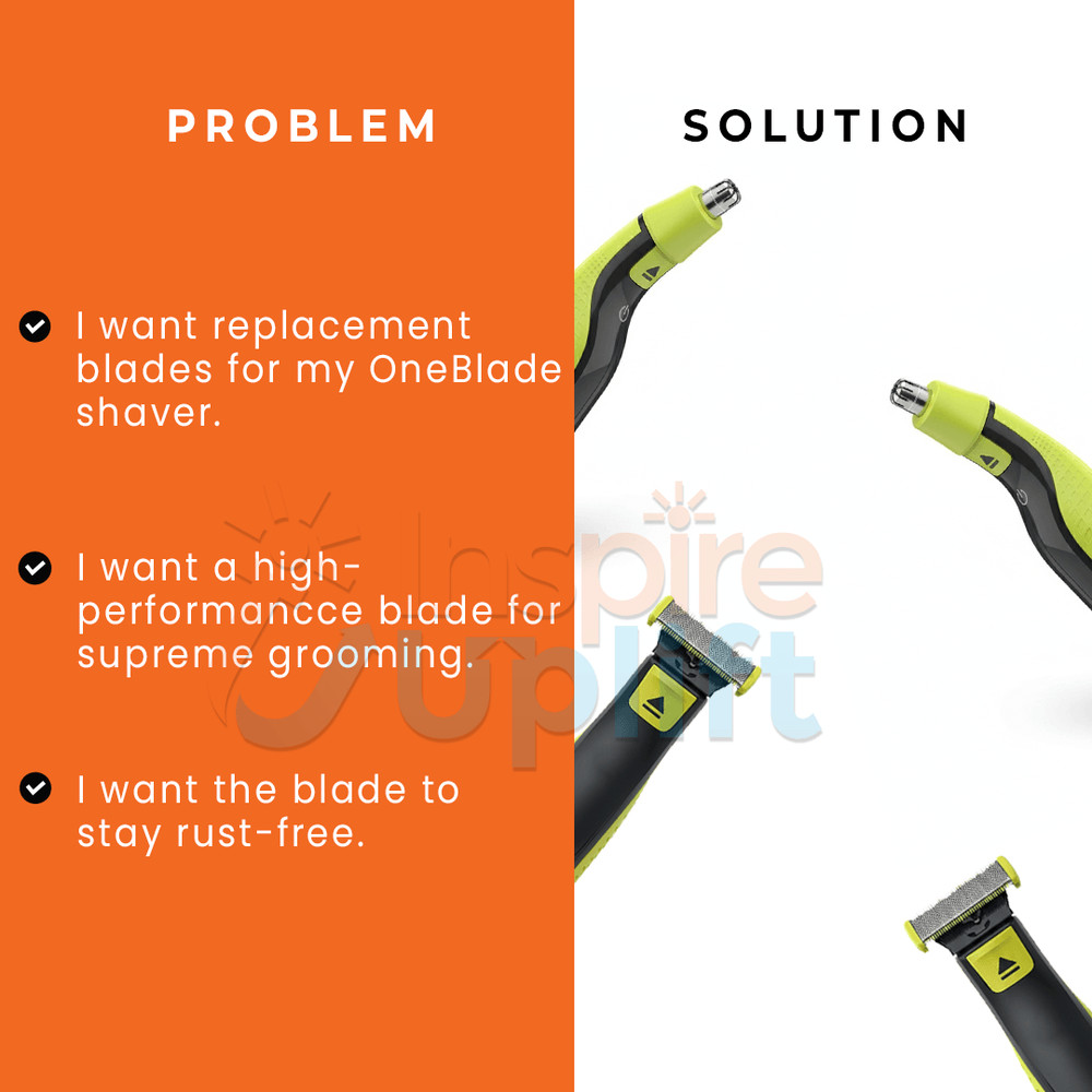 Electric Trimmer Shaver Blade Replacement Kit Compatible With OneBlade 2