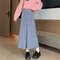 2025 New Korean Design, High Waist Skirt, Autumn Winter Female Skirt, Warm Thick Knitted Wool Long Skirt