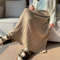2025 New Korean Design, High Waist Skirt, Autumn Winter Female Skirt, Warm Thick Knitted Wool Long Skirt
