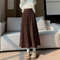 2025 New Korean Design, High Waist Skirt, Autumn Winter Female Skirt, Warm Thick Knitted Wool Long Skirt