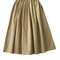 Women's High Waist White Long Skirt, A-Line Knee-Length Pleated Skirt with Pockets, Casual Elegant Fashion for Autumn