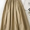 Women's High Waist White Long Skirt, A-Line Knee-Length Pleated Skirt with Pockets, Casual Elegant Fashion for Autumn