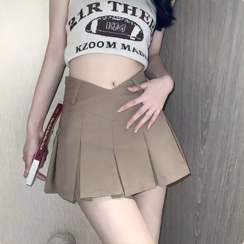 2024 New Sexy Women's Pleated Skirt, High Waist Vintage Mini Skirt for Summer, Korean Tennis Student White Dance Skirt